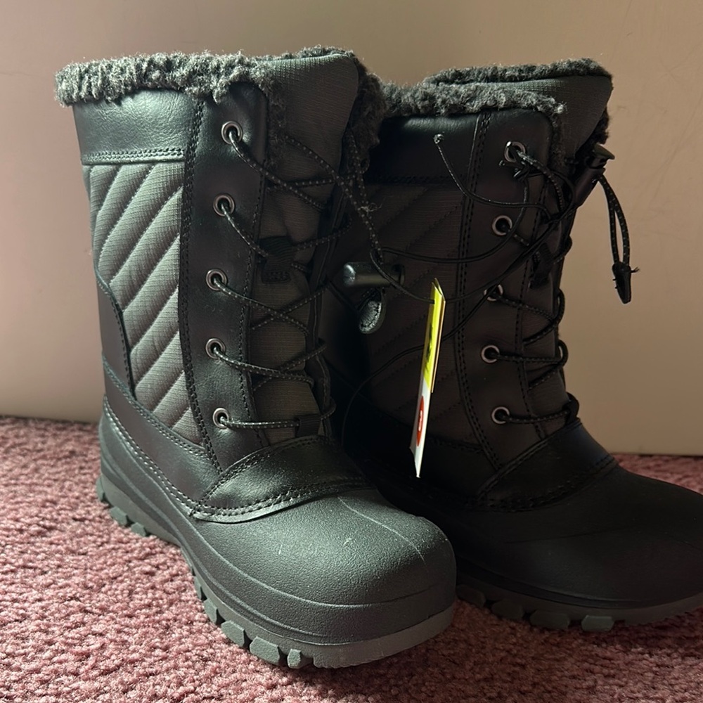 All in Motion Black Quilted Boots
